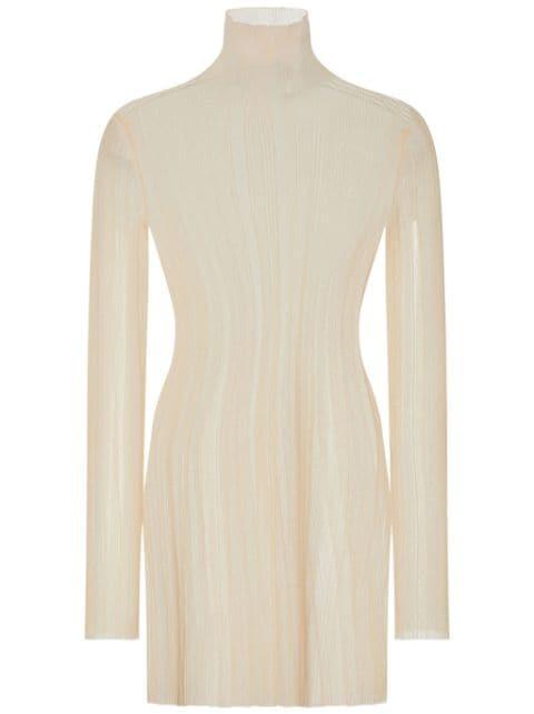 sheer plissé dress by ROSETTA GETTY