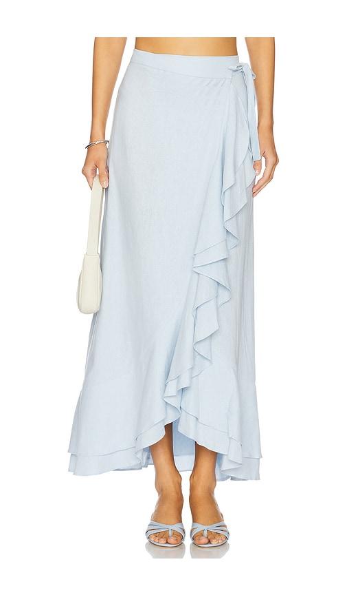 Rosewater House Golestan Ruffle Skirt in Baby Blue by ROSEWATER HOUSE