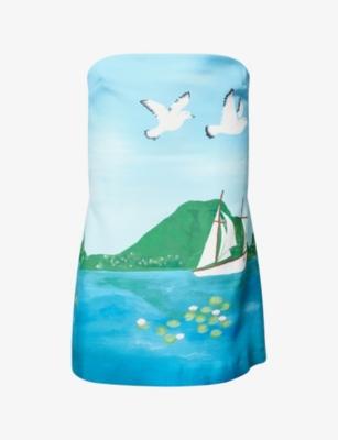 Cami Graphic-Print Woven Mini Dress by ROSIE ANTWERP