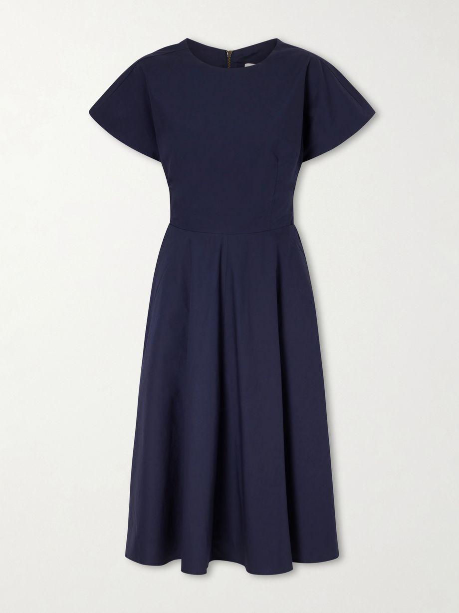 Buttercup pleated cotton-taffeta midi dress by ROSIE ASSOULIN