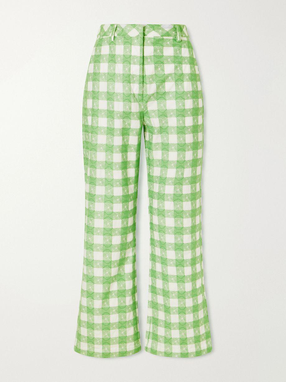 Easy Does It checked cotton straight-leg pants by ROSIE ASSOULIN