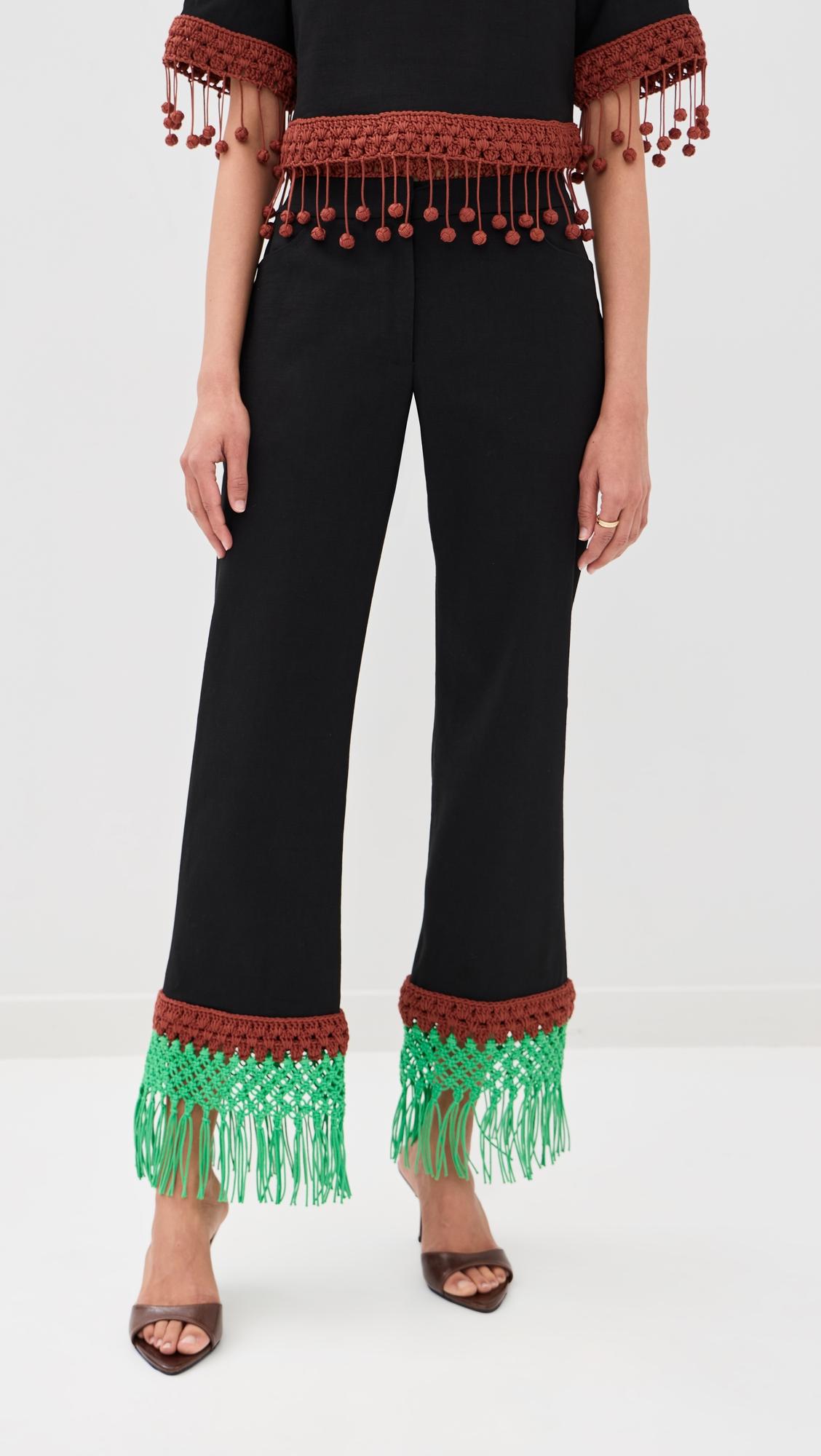 Macrame Pizzants Pants by ROSIE ASSOULIN