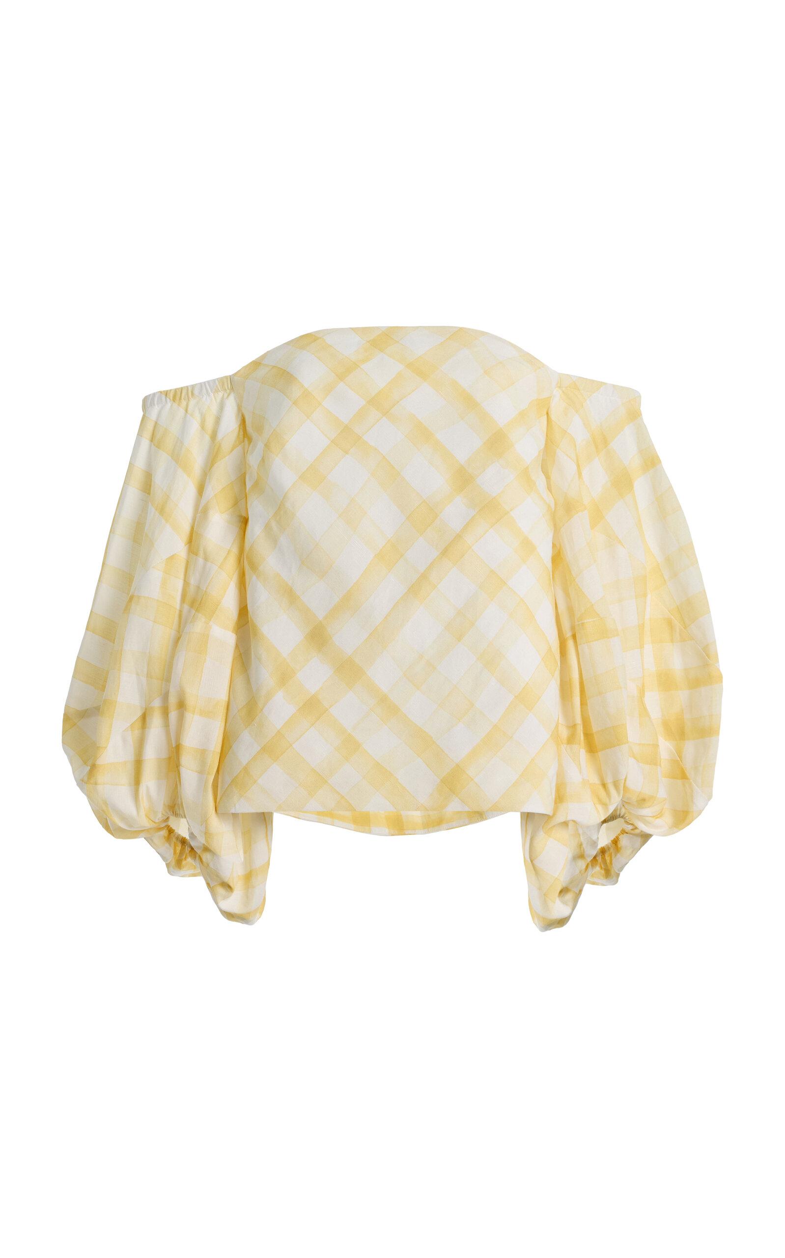 Rosie Assoulin Balloon-Sleeve Gingham Top - Moda Operandi by ROSIE ASSOULIN
