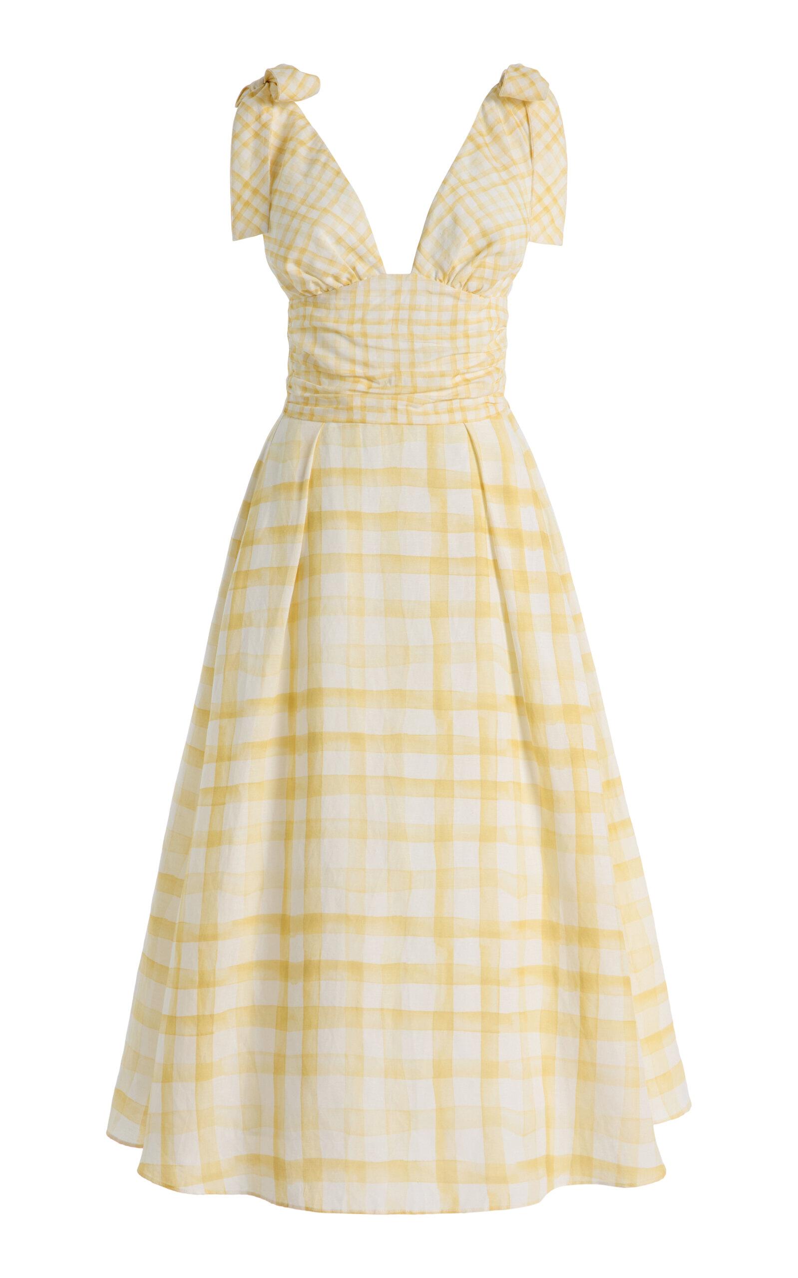 Rosie Assoulin Bow-Detailed Gingham Midi Dress - Moda Operandi by ROSIE ASSOULIN