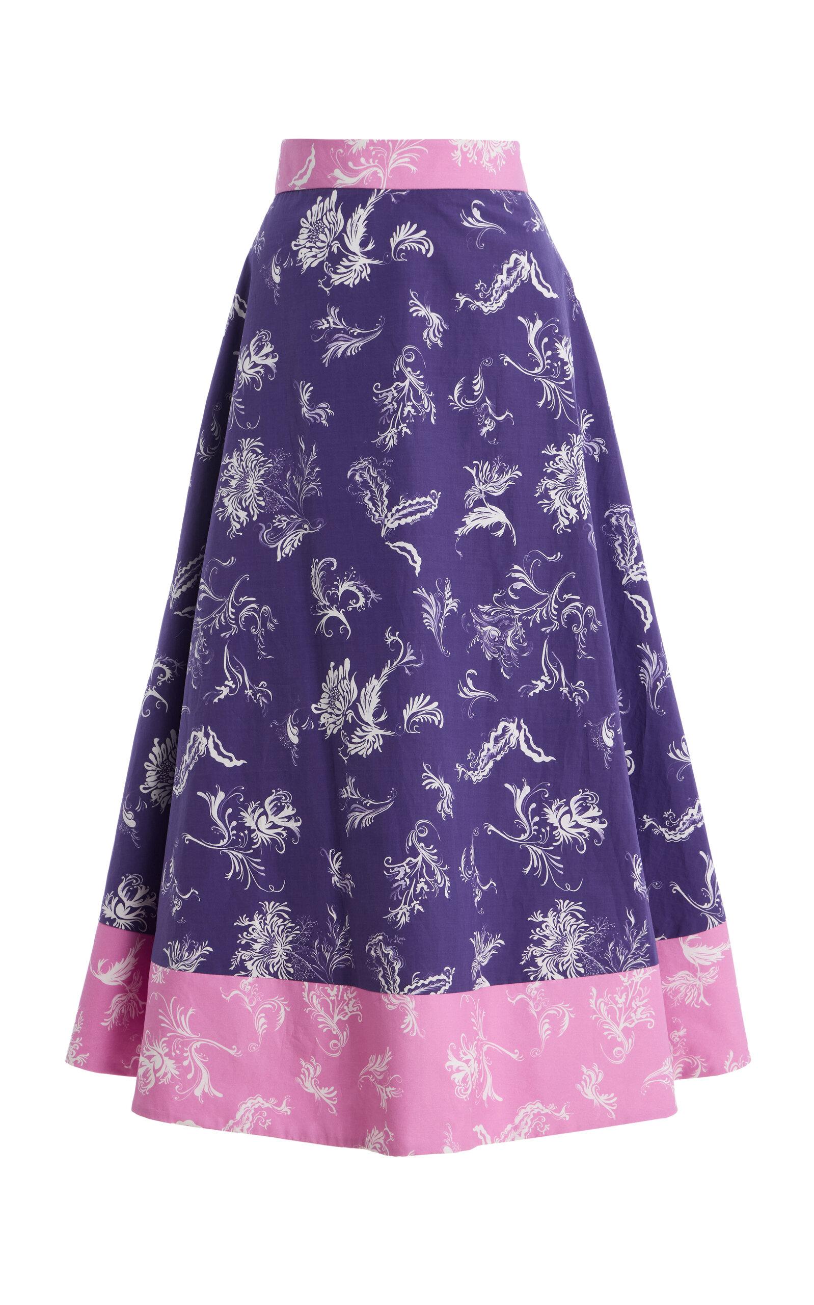 Rosie Assoulin Exclusive Floral Cotton A-Line Skirt - Moda Operandi by ROSIE ASSOULIN