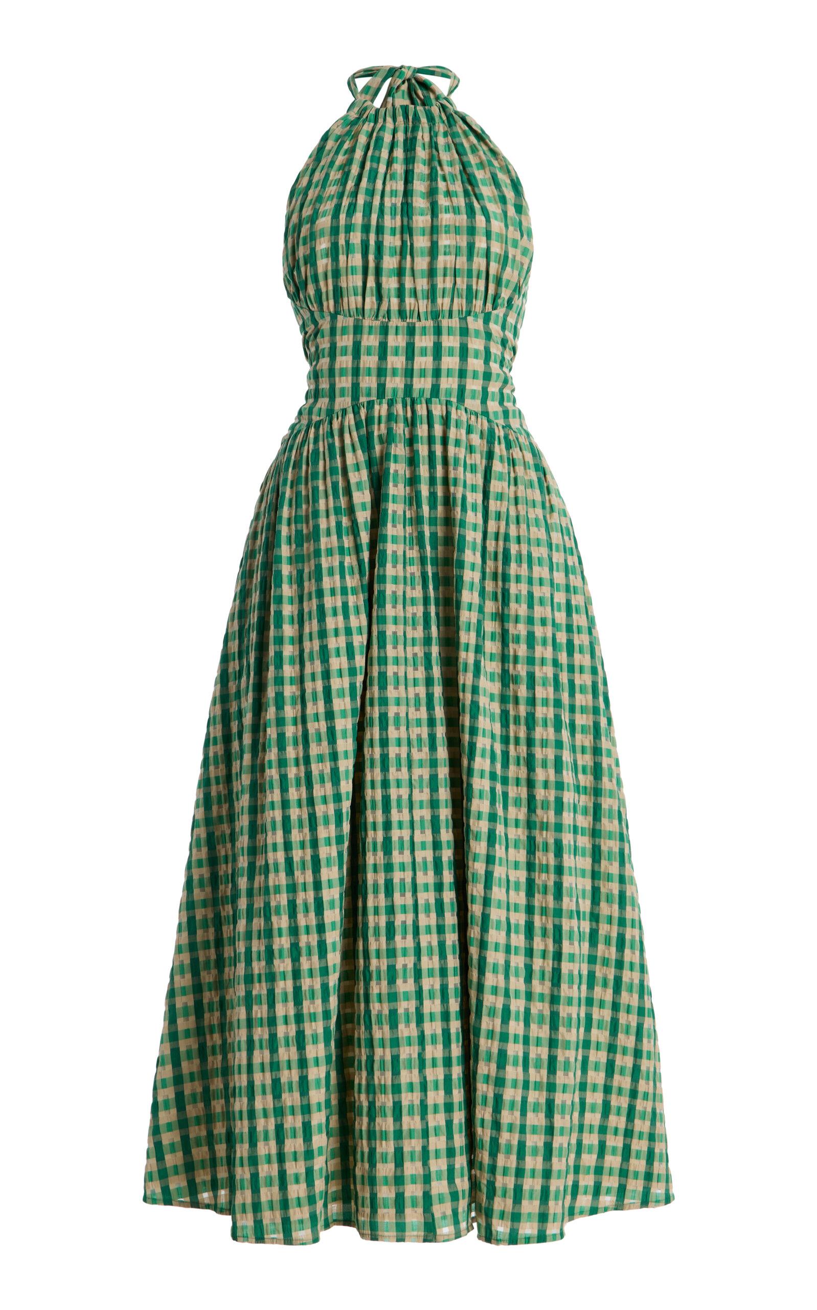 Rosie Assoulin Halter in the Name of Love Gingham Midi Dress - Moda Operandi by ROSIE ASSOULIN