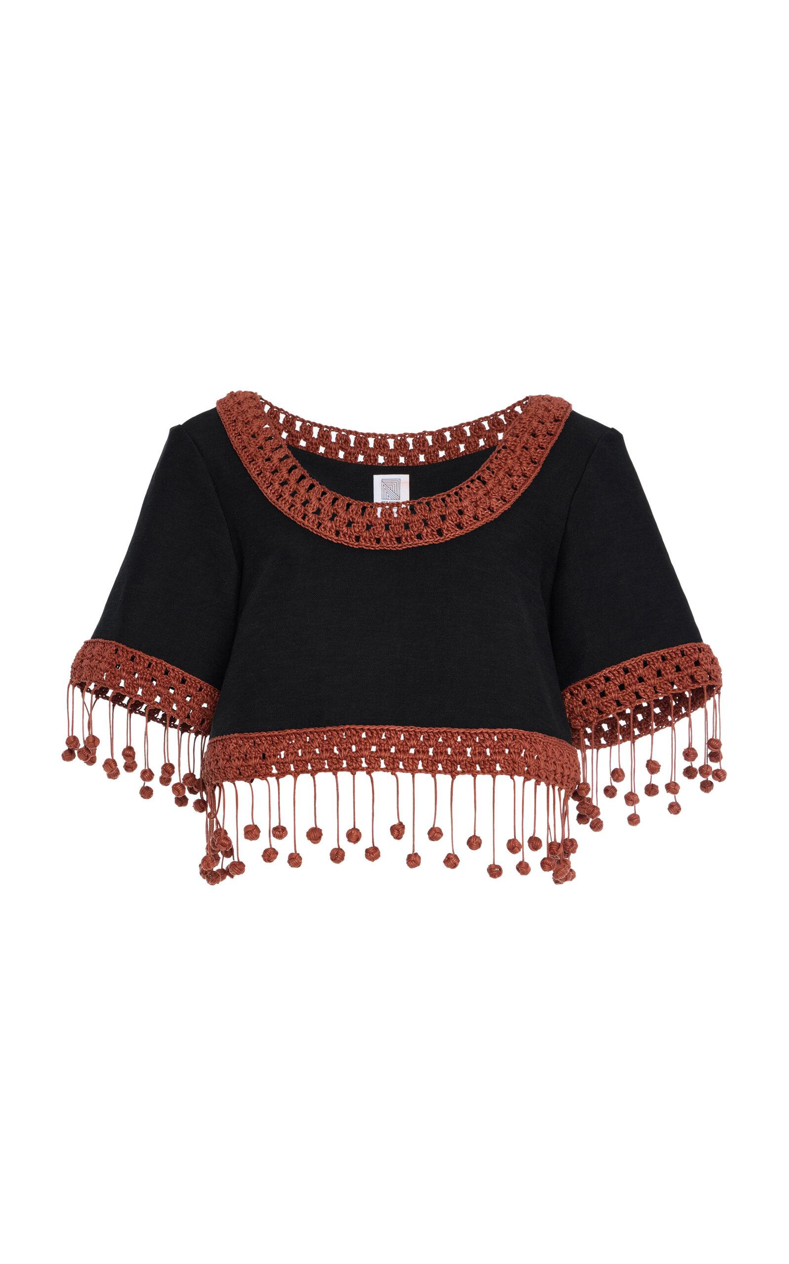 Rosie Assoulin Return of theac(rame) Linen-Blend Crop Top -oda Operandi by ROSIE ASSOULIN
