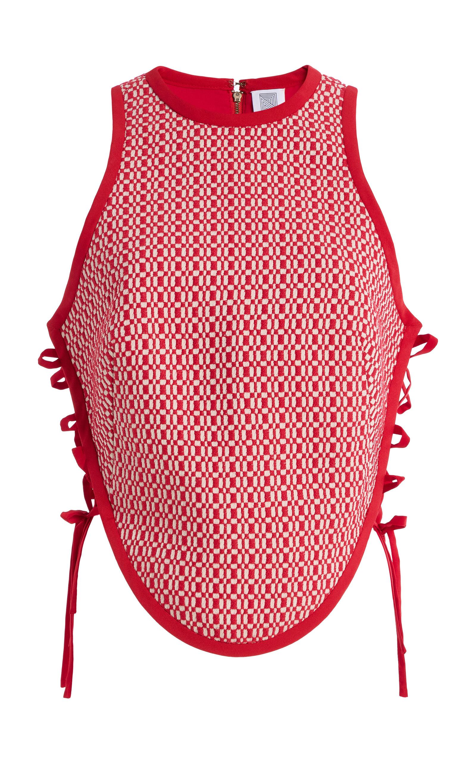 Rosie Assoulin Shield Jacquard Tie Top - Moda Operandi by ROSIE ASSOULIN