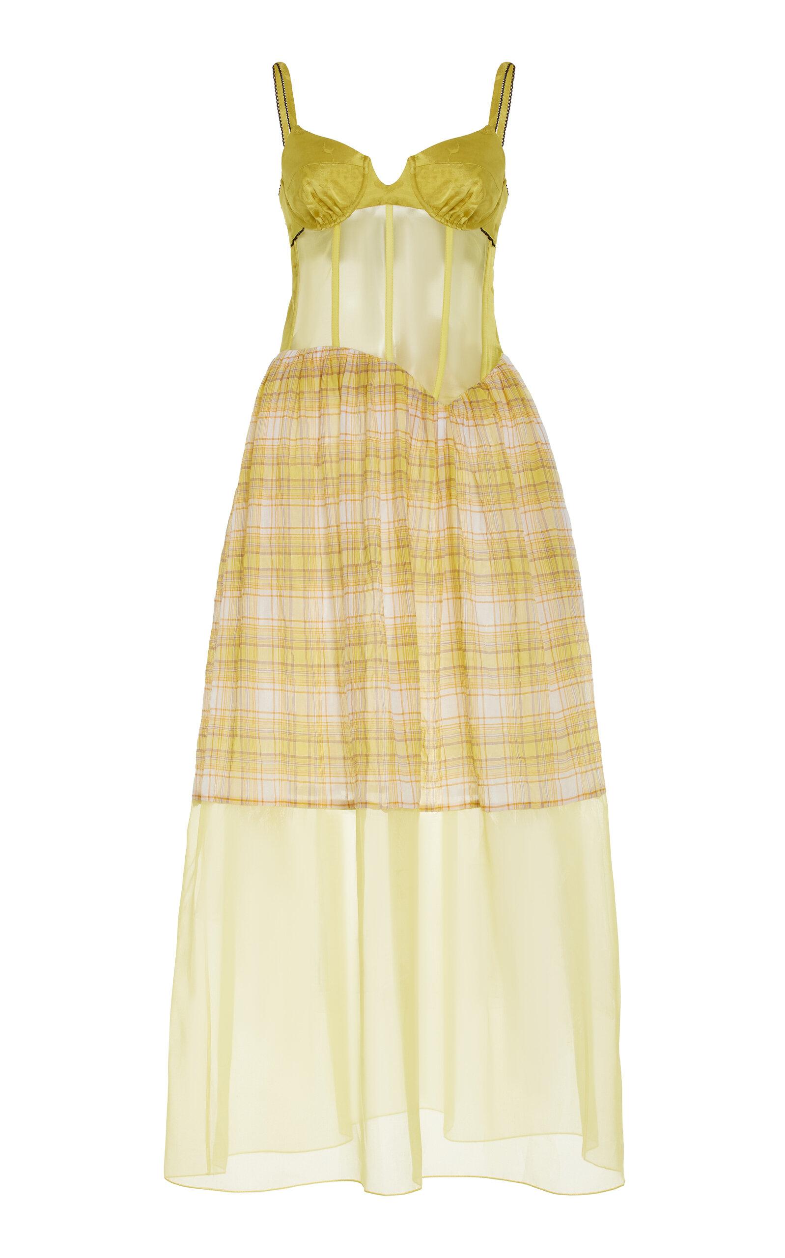Rosie Assoulin - The New Undress Corset Stretch-Cotton Maxi Dress - Yellow - - Moda Operandi by ROSIE ASSOULIN