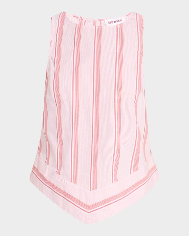 Striped Sleeveless Chevron Top by ROSIE ASSOULIN