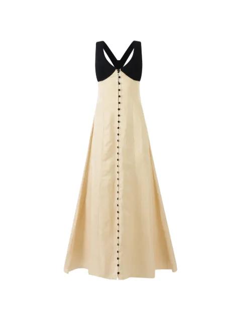 buttoned V-neck maxi dress by ROSIE ASSOULIN