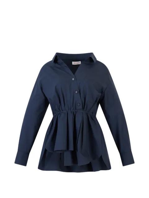 collared pleated shirt by ROSIE ASSOULIN