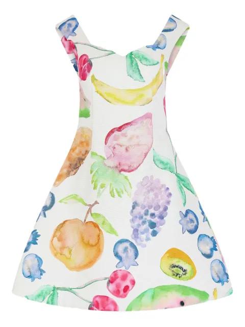fruits-print mini day dress by ROSIE ASSOULIN