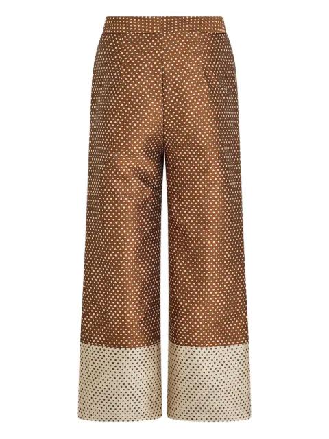 polka-dot jacquard trousers by ROSIE ASSOULIN