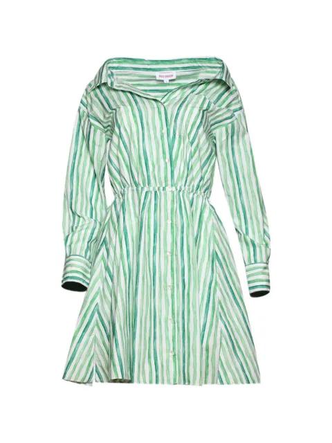 stripe-pattern off-shoulder dress by ROSIE ASSOULIN
