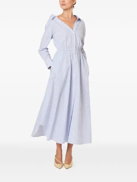 striped V-neck dress by ROSIE ASSOULIN