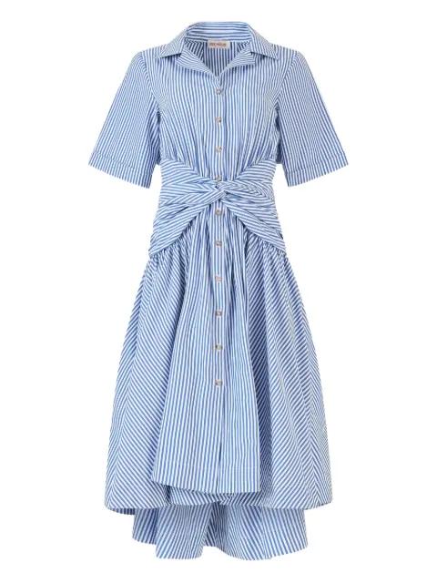 striped midi dress by ROSIE ASSOULIN