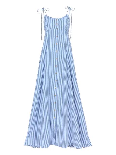 striped midi dress by ROSIE ASSOULIN