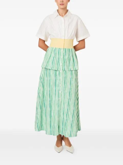 striped tiered dress by ROSIE ASSOULIN