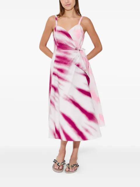 tie-dye wrap midi dress by ROSIE ASSOULIN