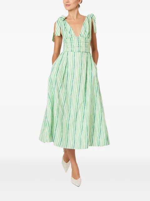 tied-sleeves striped dress by ROSIE ASSOULIN