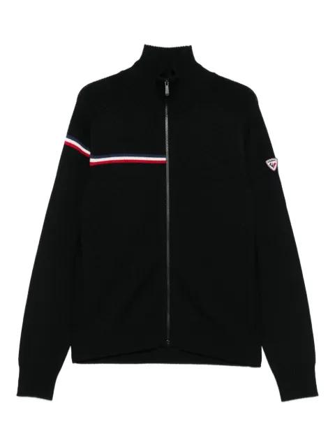 Odysseus stripe-detail zip-front sweater by ROSSIGNOL