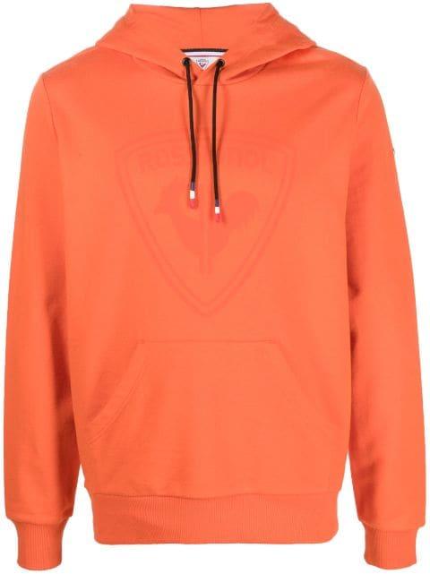 logo-print cotton hoodie by ROSSIGNOL