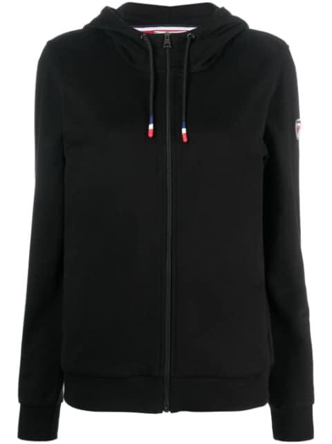 logo-print zip-up hoodie by ROSSIGNOL