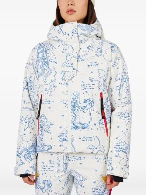 x JCC graphic-pattern hoodied jacket by ROSSIGNOL