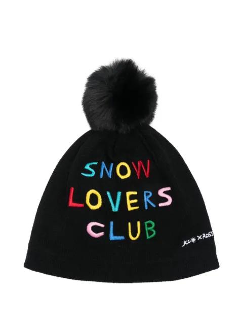 x JCC pompom-detail embroidered beanie by ROSSIGNOL