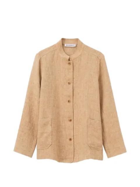 mandarin-collar patch-pocket jacket by ROSSO 35