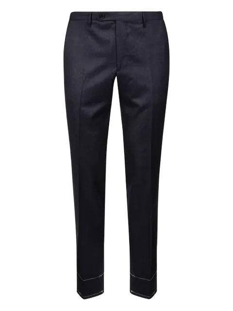 contrast-stitched wool pants by ROTA
