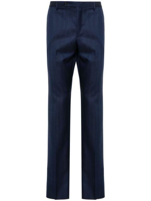 herringbone wool trousers by ROTA