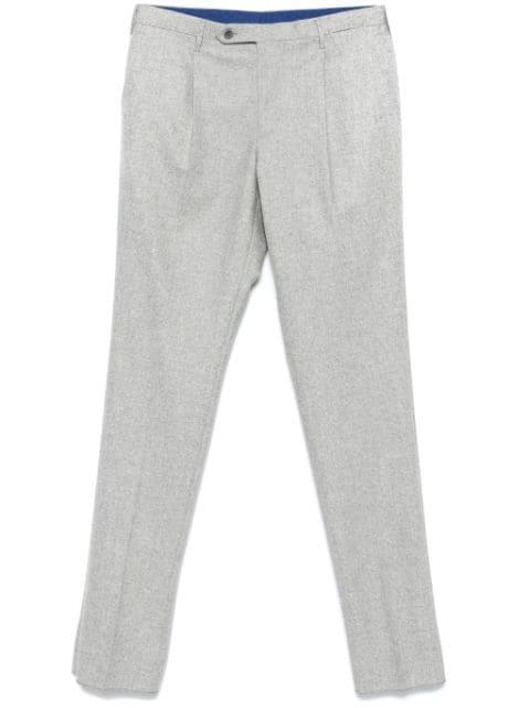 mélange-effect chino trousers by ROTA