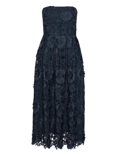 3D lace flared midi dress by ROTATE BIRGER CHRISTENSEN