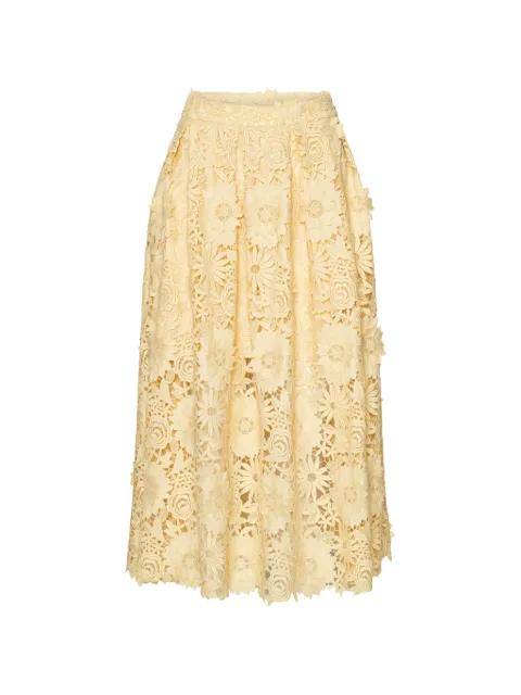 3D lace midi skirt by ROTATE BIRGER CHRISTENSEN