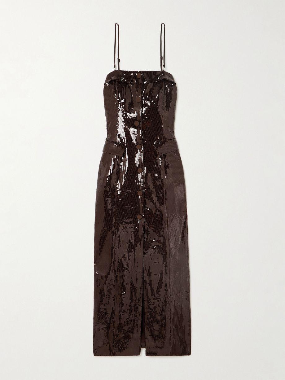 Birka sequined stretch recycled-jersey midi dress by ROTATE BIRGER CHRISTENSEN Birka sequined stretch recycled-jersey midi dress by ROTATE BIRGER CHRISTENSEN