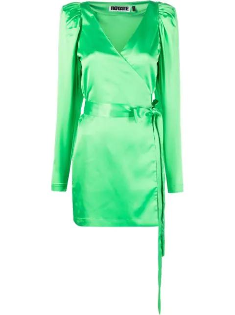 Bridget satin wrap mini dress by ROTATE BIRGER CHRISTENSEN