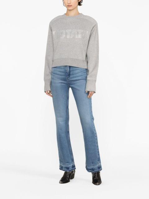 Firm embellished organic cotton sweatshirt by ROTATE BIRGER CHRISTENSEN
