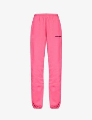 Mimi brand-embroidered mid-rise organic-cotton jogging bottoms by ROTATE BIRGER CHRISTENSEN