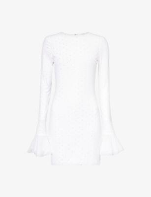 Pearl-embellished recycled-polyester mini dress by ROTATE BIRGER CHRISTENSEN