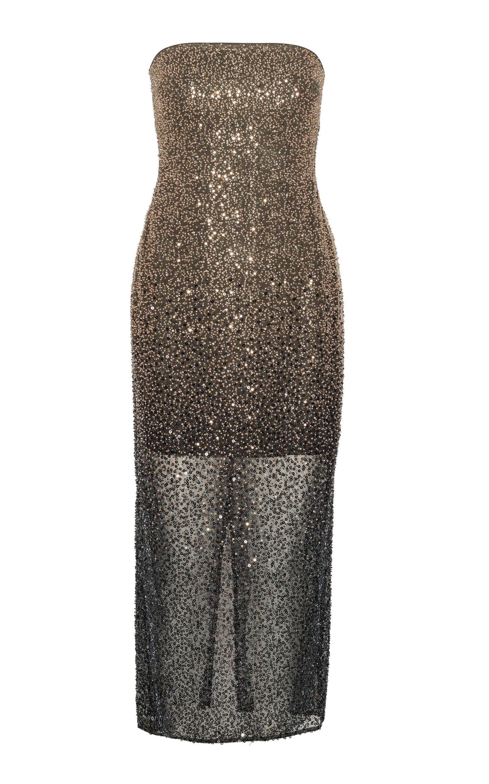 ROTATE Beaded Strapless Midi Dress - Moda Operandi by ROTATE BIRGER CHRISTENSEN