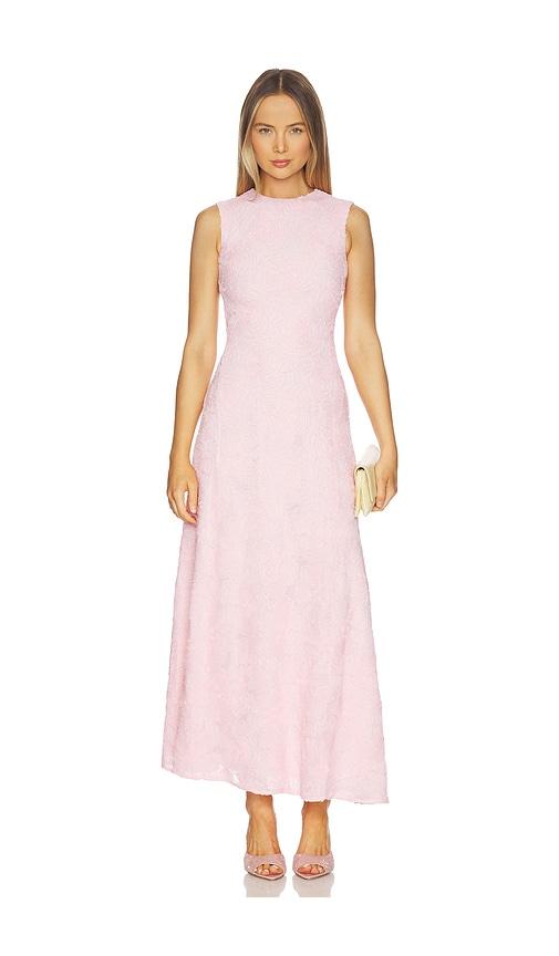 ROTATE Mesh Maxi Dress in Rose by ROTATE BIRGER CHRISTENSEN