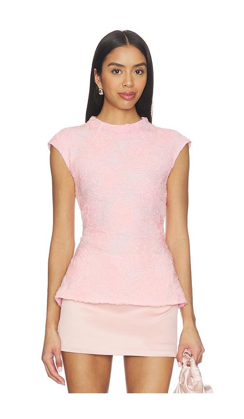 ROTATE Mesh Sleeveless Top in Pink by ROTATE BIRGER CHRISTENSEN