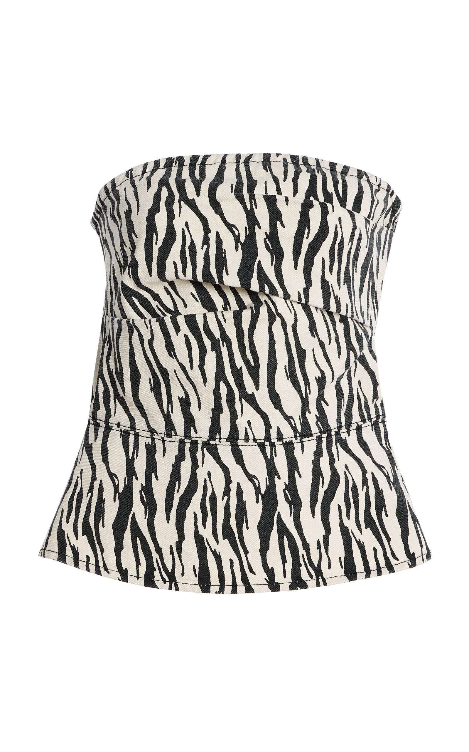 ROTATE Printed Denim Top - Moda Operandi by ROTATE BIRGER CHRISTENSEN