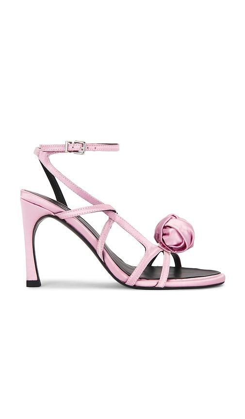 ROTATE Satin Sandal in Pink by ROTATE BIRGER CHRISTENSEN