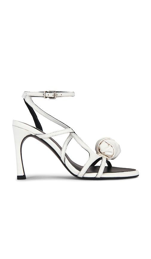 ROTATE Satin Sandal in White by ROTATE BIRGER CHRISTENSEN
