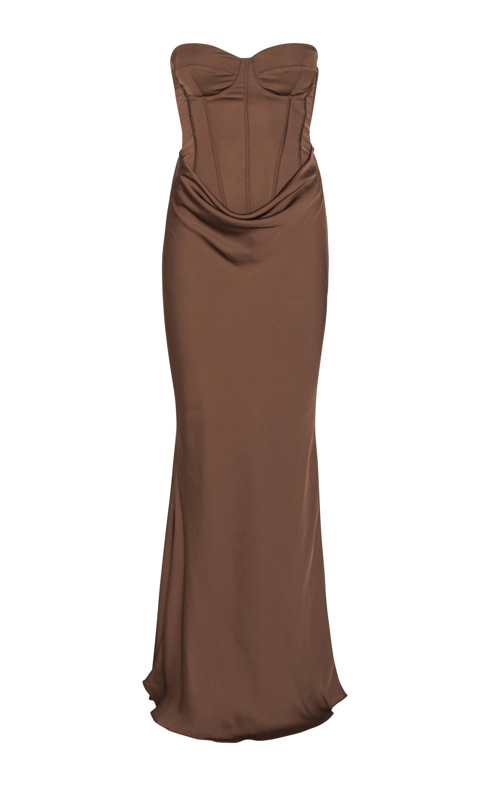 ROTATE Strapless Satin Corset Maxi Dress - Moda Operandi by ROTATE BIRGER CHRISTENSEN