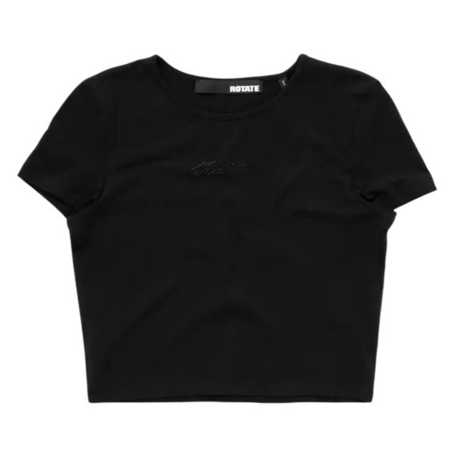 Rotate Crystal Logo Cropped T-Shirt by ROTATE BIRGER CHRISTENSEN
