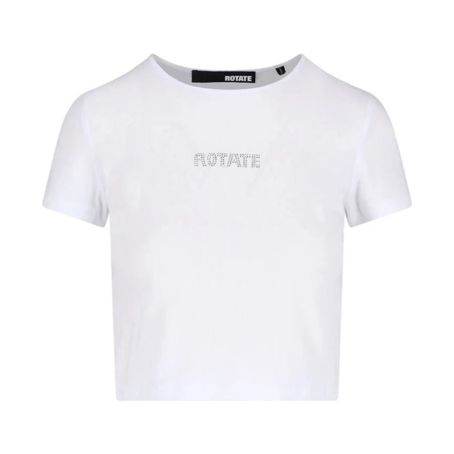 Rotate Womens Cropped Logo Tee by ROTATE BIRGER CHRISTENSEN
